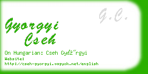 gyorgyi cseh business card